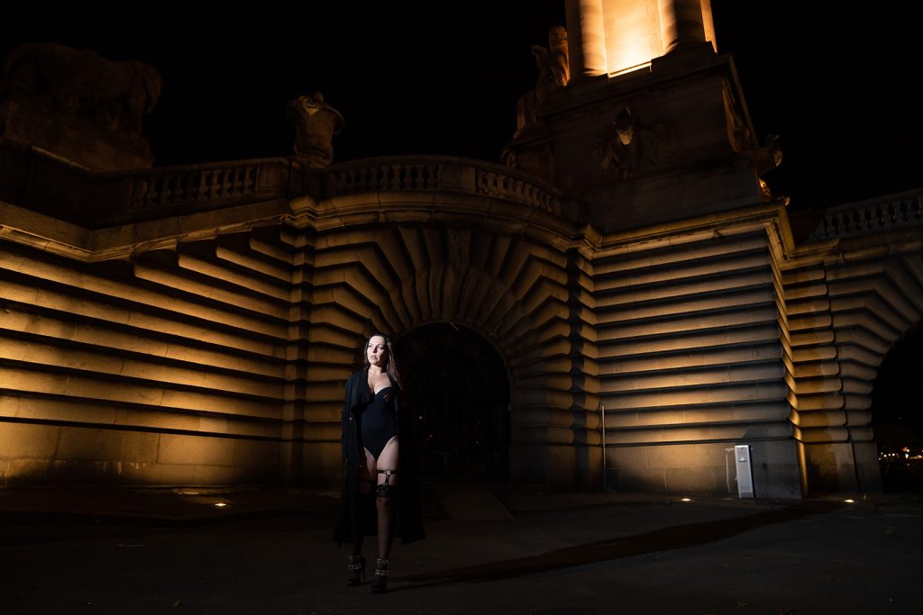 night boudoir shoot in Paris